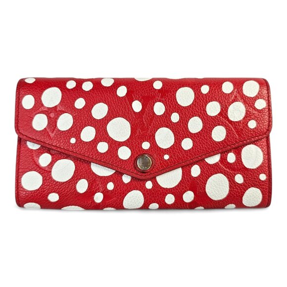 LOUIS VUITTON Sarah Wallet NM Yayoi Kusama Polka Dots Taurillon Leather - Picture 3 of 12